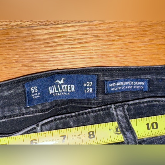 Women’s Hollister US 26 Mid-Rise Super Skinny Black Jeans Pants - Picture 7 of 12